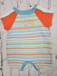 Children's place baby boy striped romper sz nb