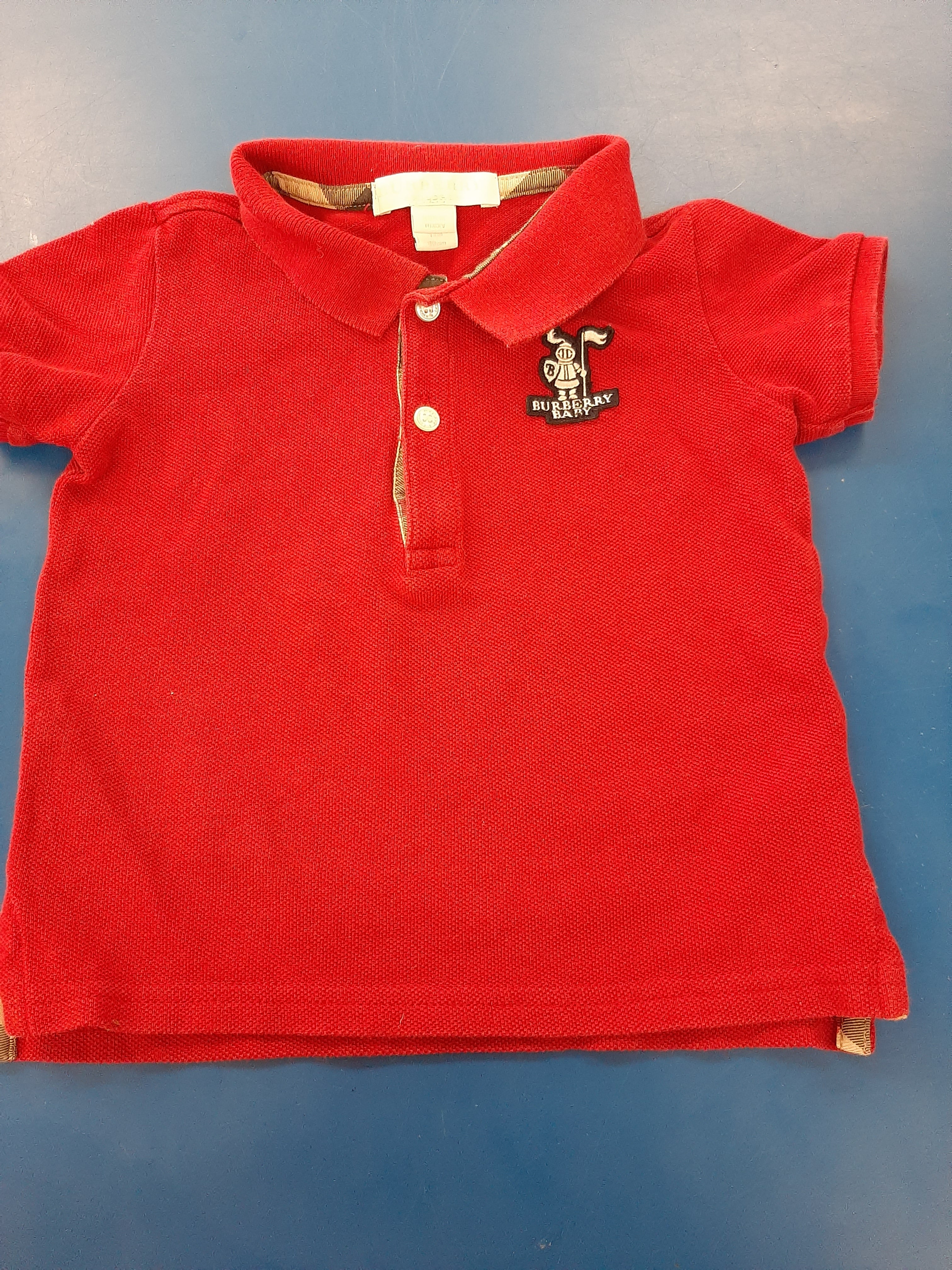 Burberry Baby Red Polo Shirt Boys Size 12M