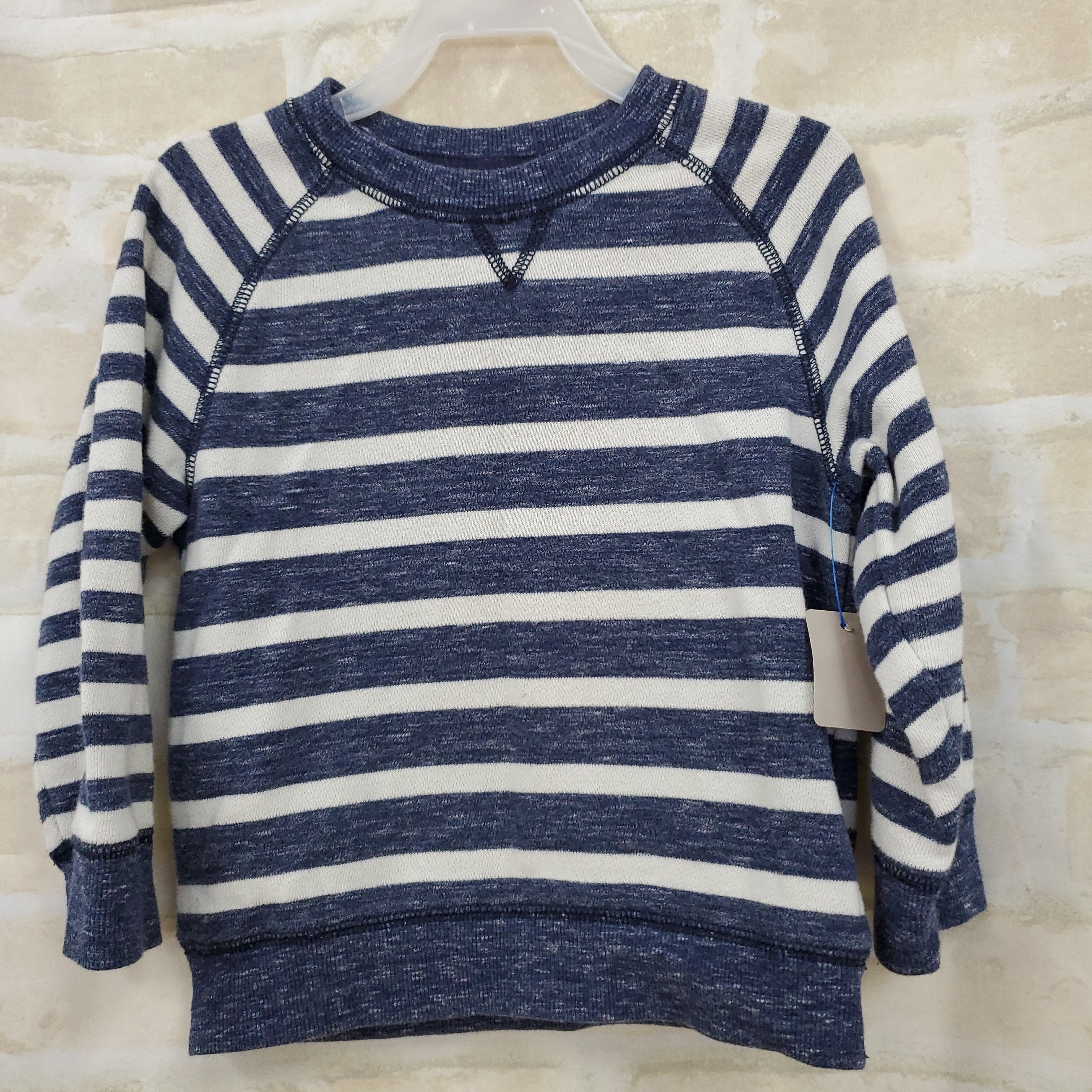 Gymboree boys sweatshirt blue/white stripe pullover L/S 2-3