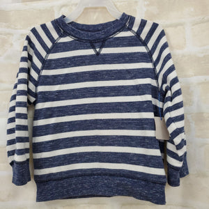 Gymboree boys sweatshirt blue/white stripe pullover L/S 2-3