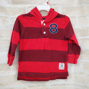 Baby Gap boys top pullover stripes hooded 2T