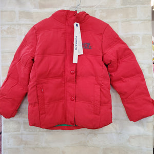 UNF boys coat New feather down button/zips 7-8
