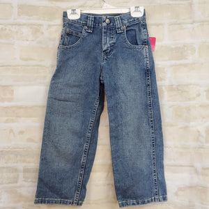 Lees boys pants blue denim jeans painter style snaps zips 5