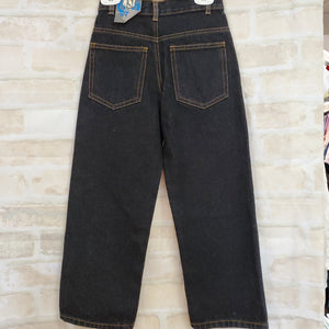 NSI boy New pants dark blue denim button zips 6
