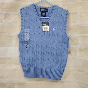 Polo Ralph Lauren boys New blue vest knit 4