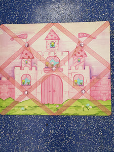Picture memory board pink castle