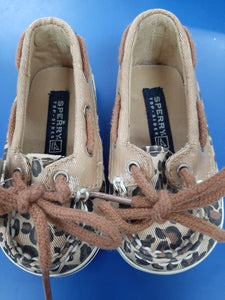 Sperry Top Sider Leopard Loafers sz 2