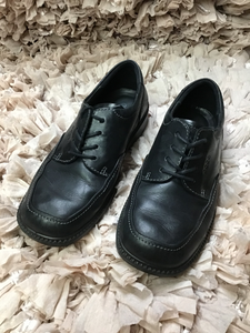 Ecco Boys Black Leather Dress Shoes sz 3.5