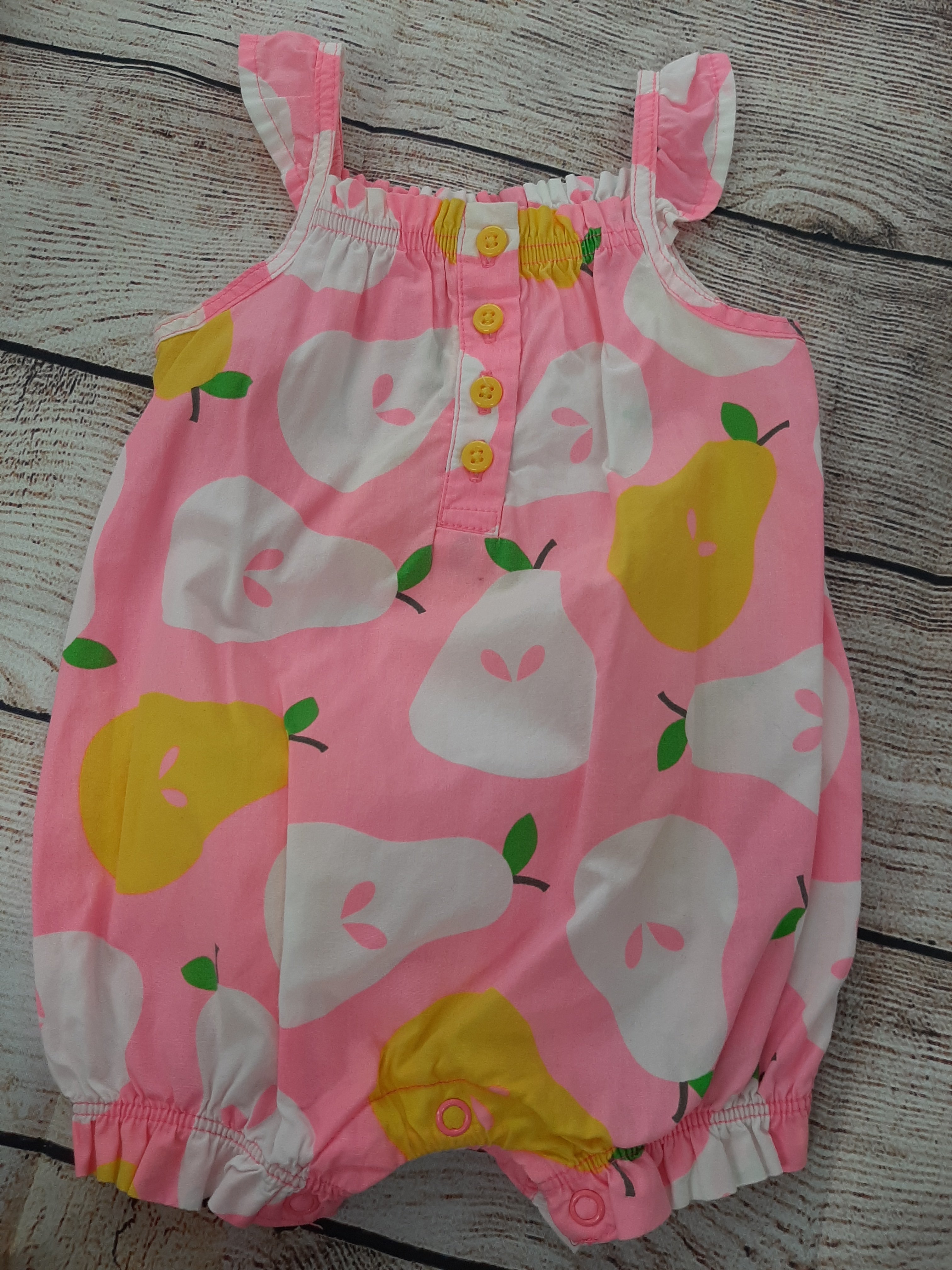 Carters Baby Girl 1pc Pear Summer Outfit sz 3mo