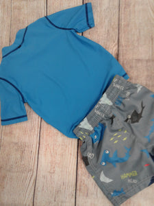 Boys "Carters"swimming trunks with top sz 2T