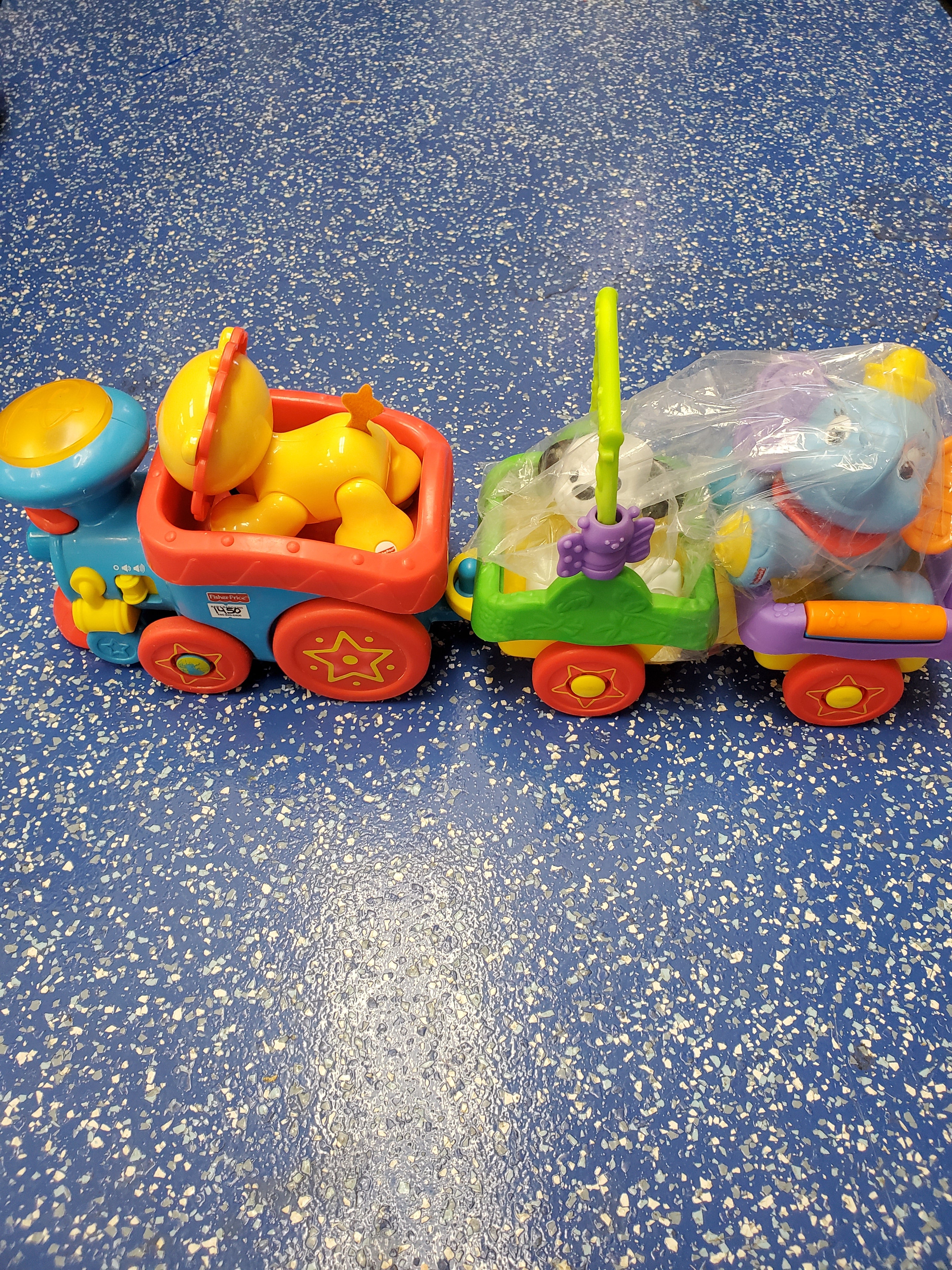 Fisher price engine and car/3 animals