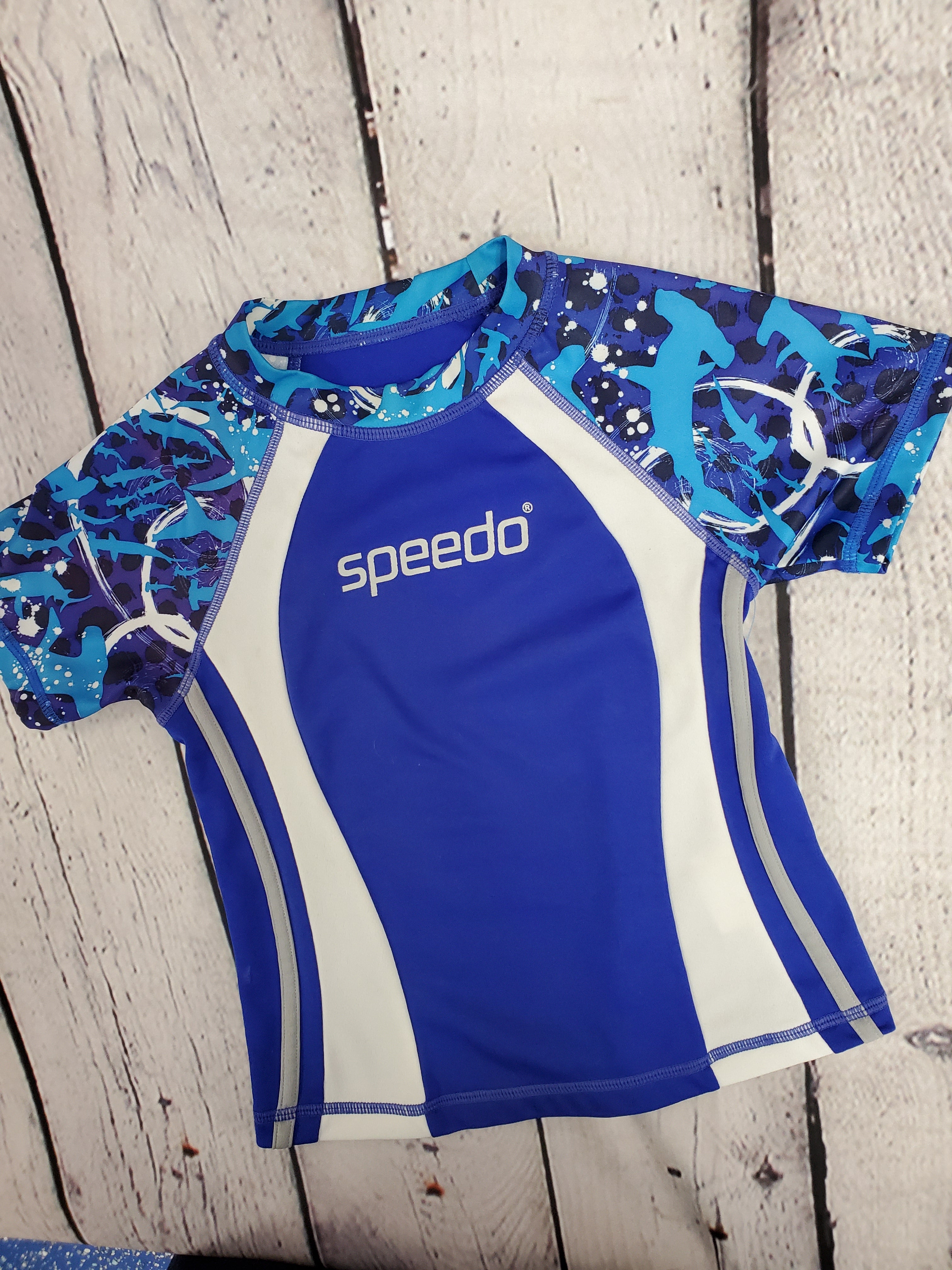 Speedo boys swimwear blue top sz12-18m