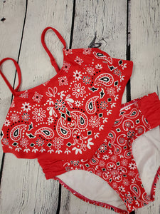 Justice girls swimsuit red 14