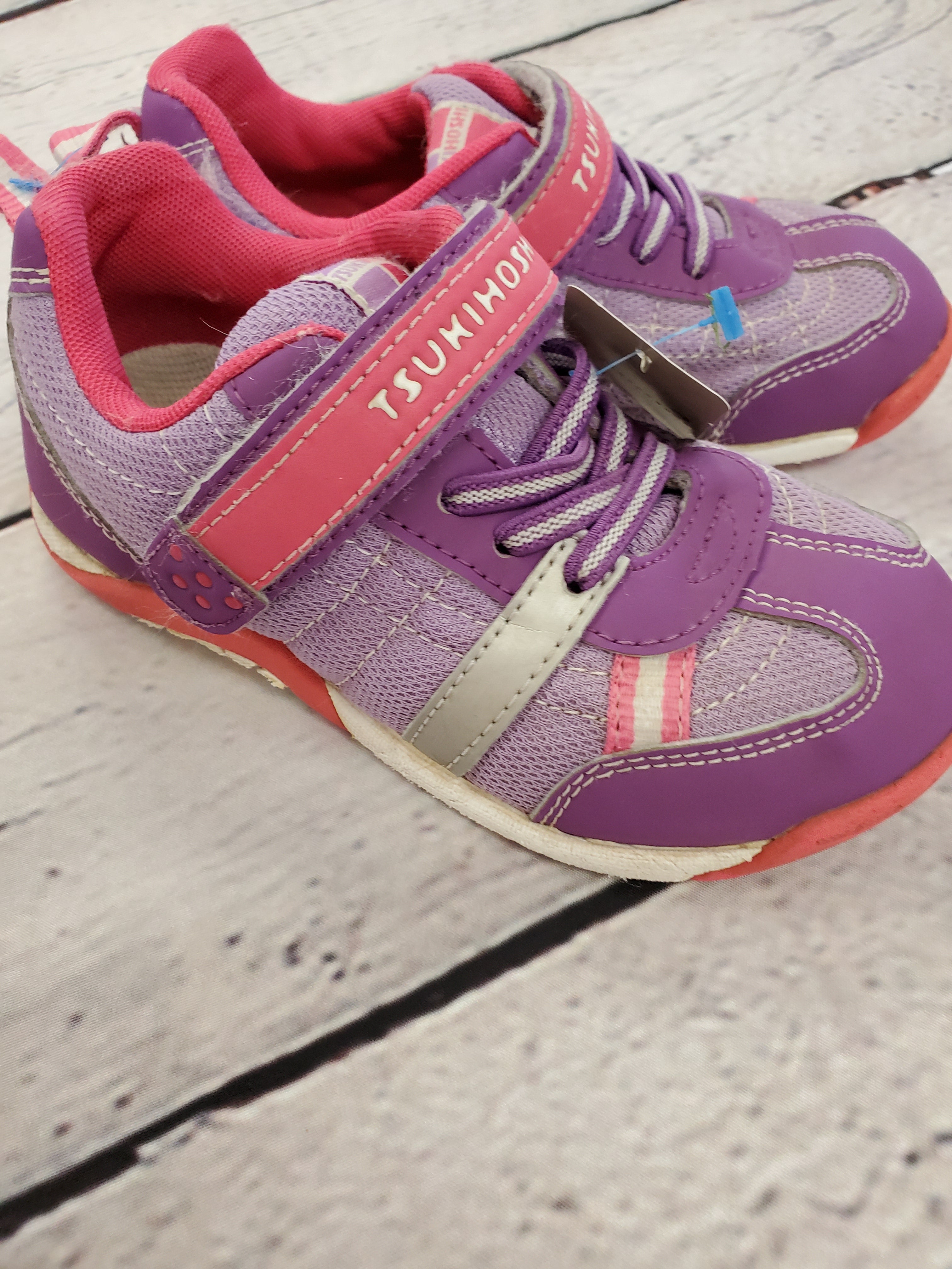 Tsukihoshi girl shoes purple velcro 10