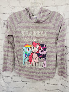 My Little Pony girls top purple/gray stripes L/S 10