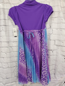 Amy Byer girls New dress purple top purple print dress 14